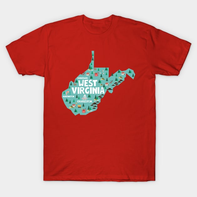 West Virginia T-Shirt by JunkyDotCom